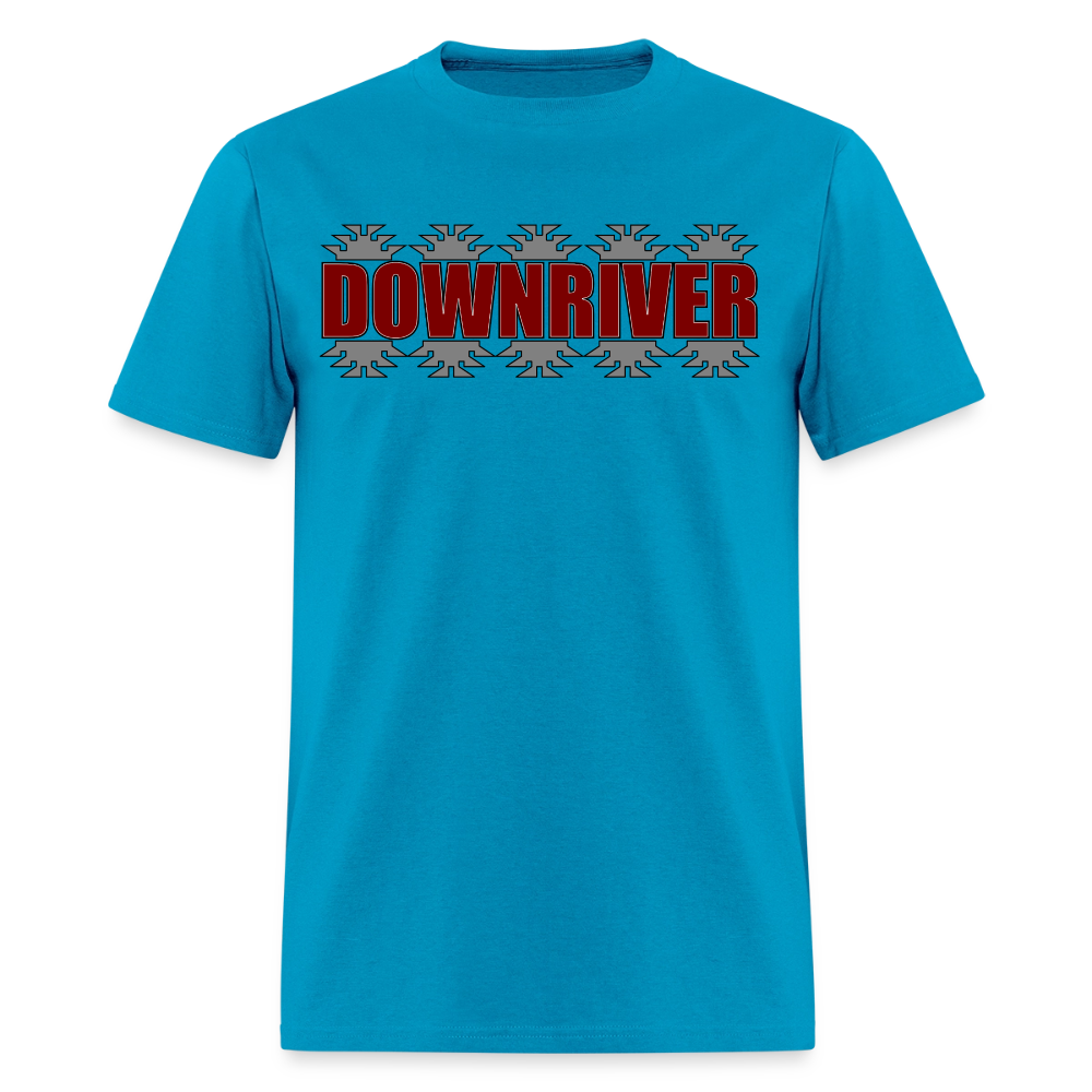 Downriver Frogs Foot Men's T-Shirt - turquoise