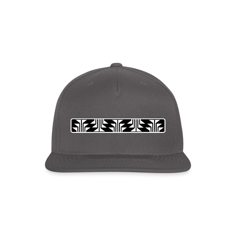 Frog Foot Panel Snapback Baseball Cap - dark grey