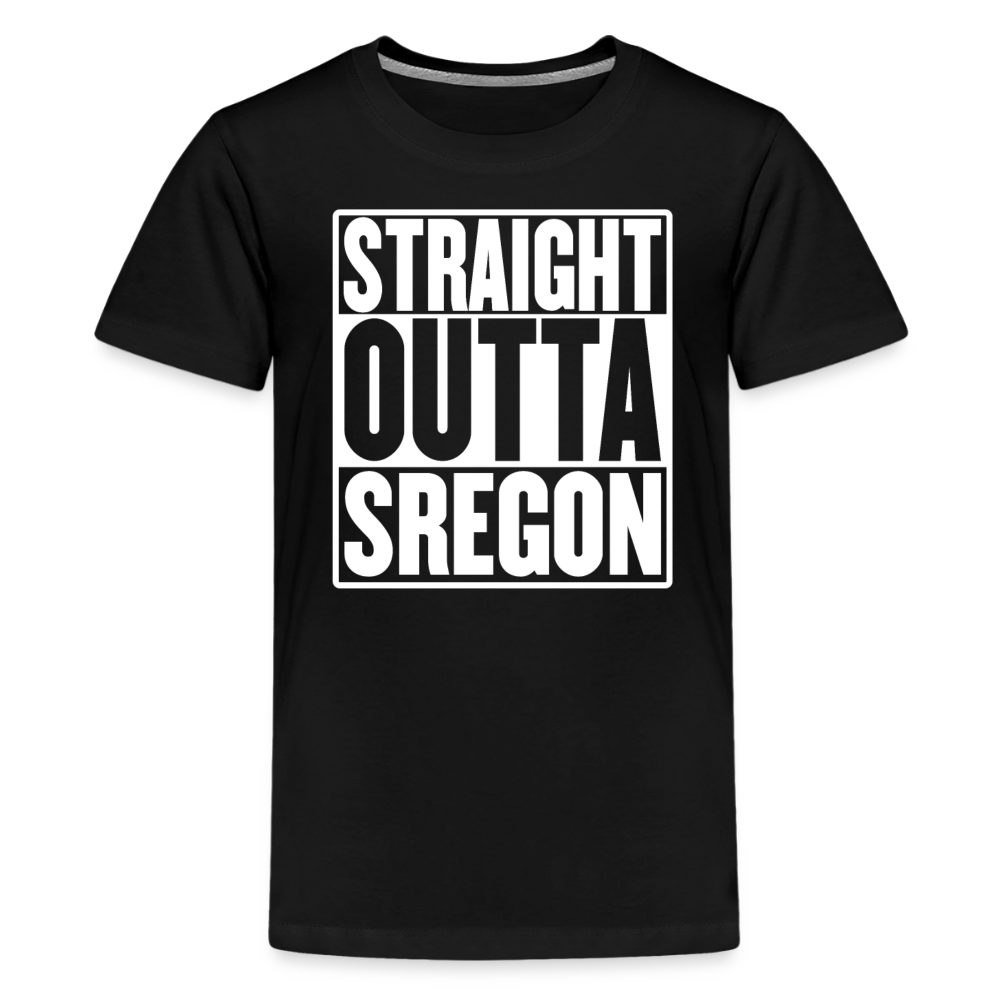 Straight Outta Sregon Kids' Premium T-Shirt - black