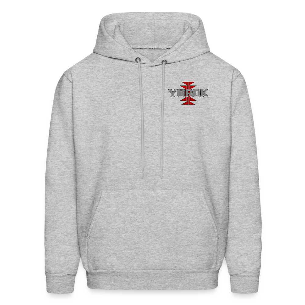 Yurok with Frogs Foot Men's Hoodie - heather gray