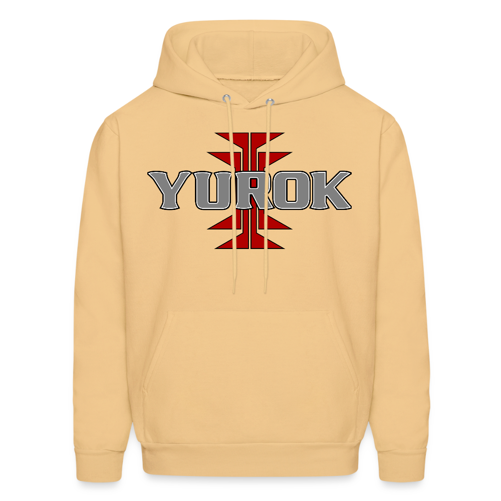 Yurok Frog Foot Men's Hoodie - light gold 