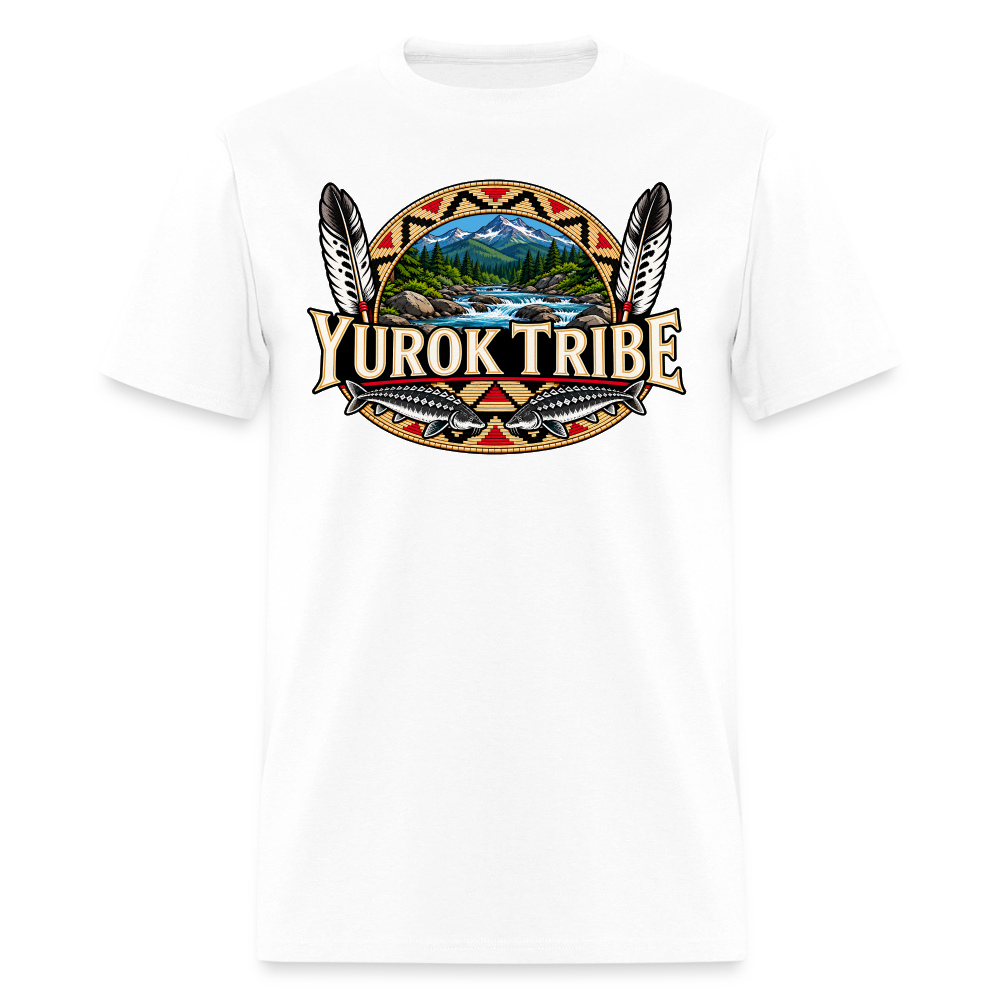 Yurok Tribe Sturgeon Men's T-Shirt - white