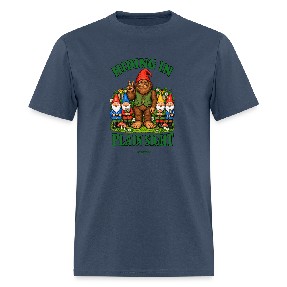 Hiding In Plain Sight Gnomefoot Men's T-Shirt -  blue dusk