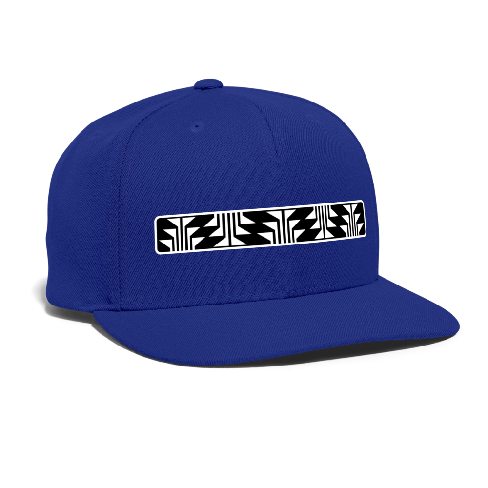 Frog Foot Panel Snapback Baseball Cap - royal blue