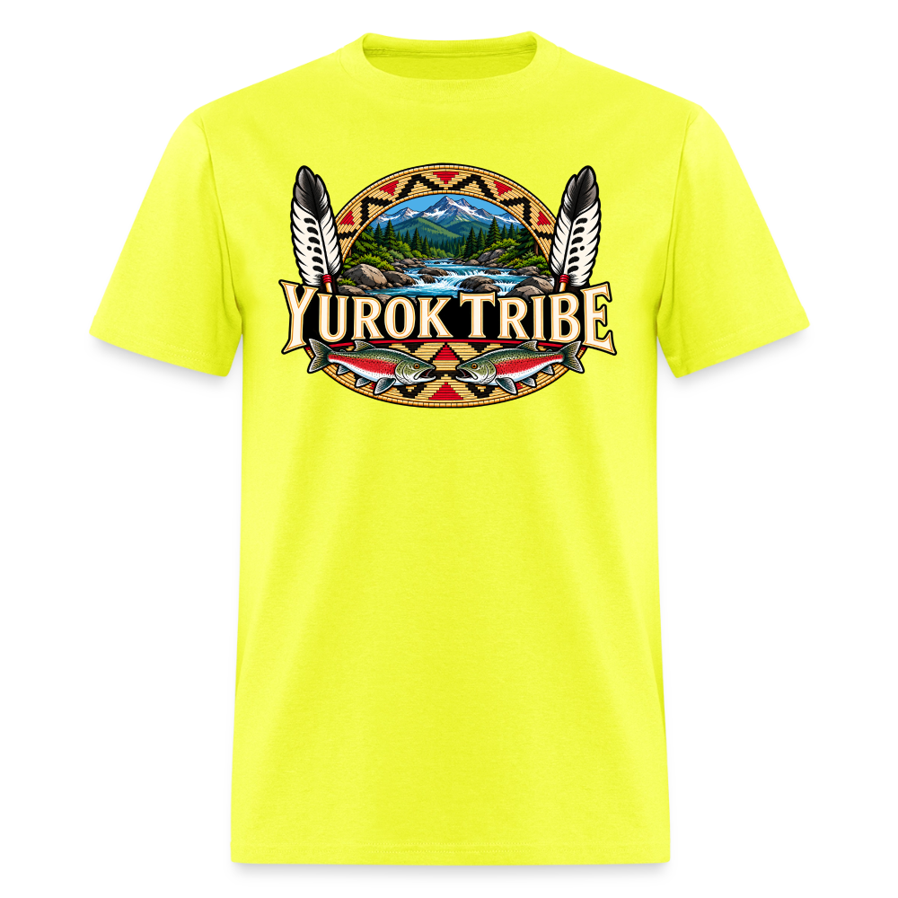 Yurok Tribe Salmon Men's T-Shirt - safety green