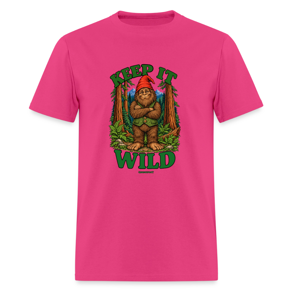 Keep It Wild Gnomefoot Men's T-Shirt - fuchsia