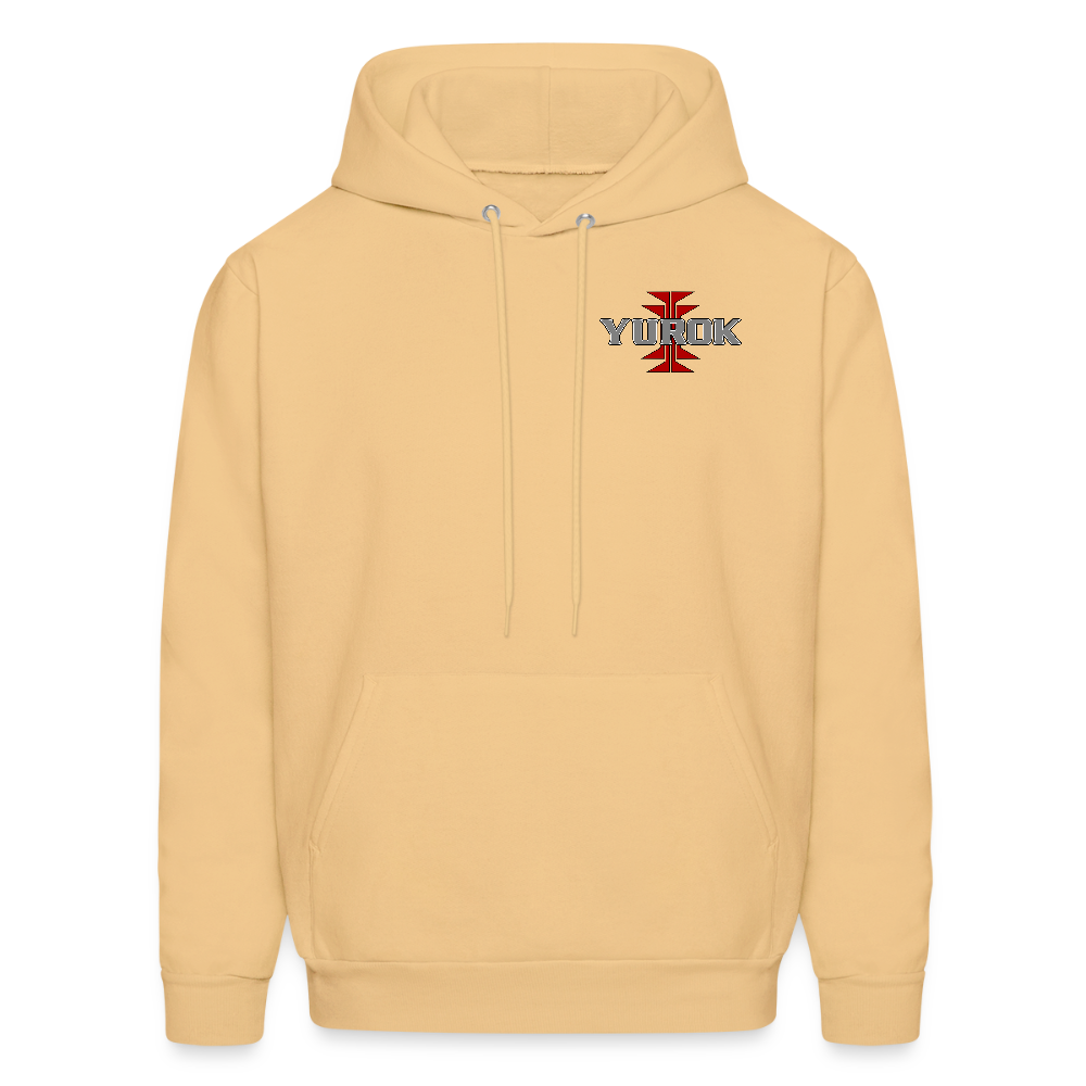 Yurok with Frogs Foot Men's Hoodie - light gold 