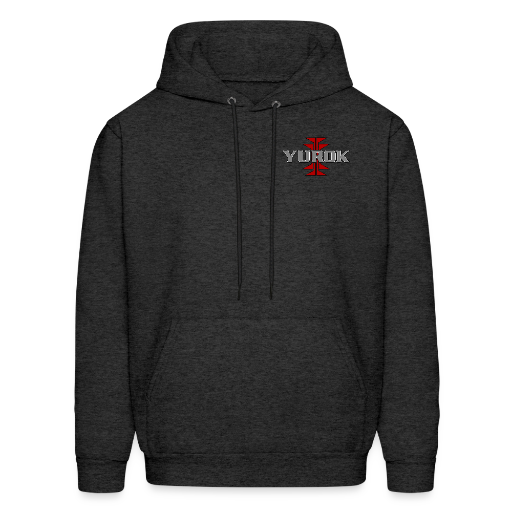 Yurok with Frogs Foot Men's Hoodie - charcoal grey