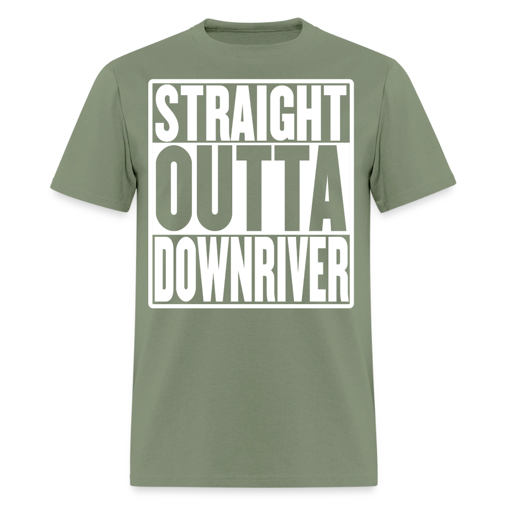 Straight Outta Downriver T-Shirt - military green