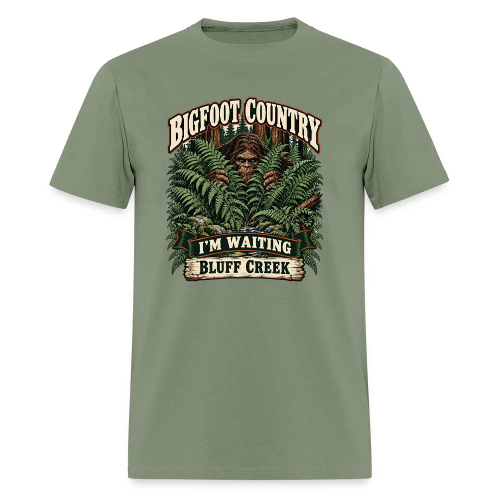 Bigfoot Country Waiting Bluff Creek - military green