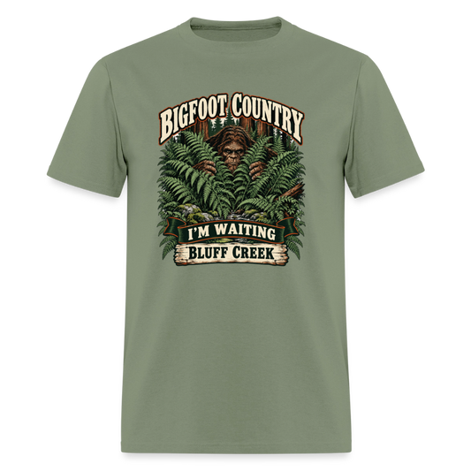 Bigfoot Country Waiting Bluff Creek - military green