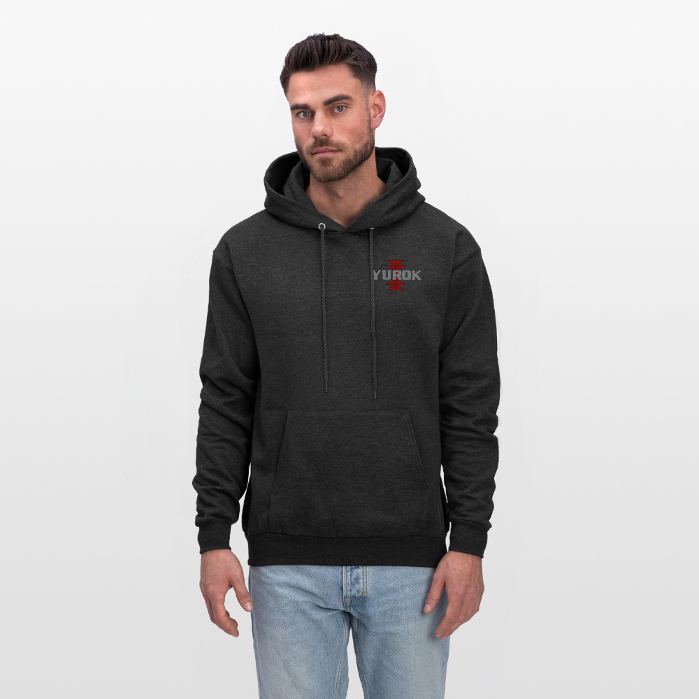 Yurok with Frogs Foot Men's Hoodie - charcoal grey