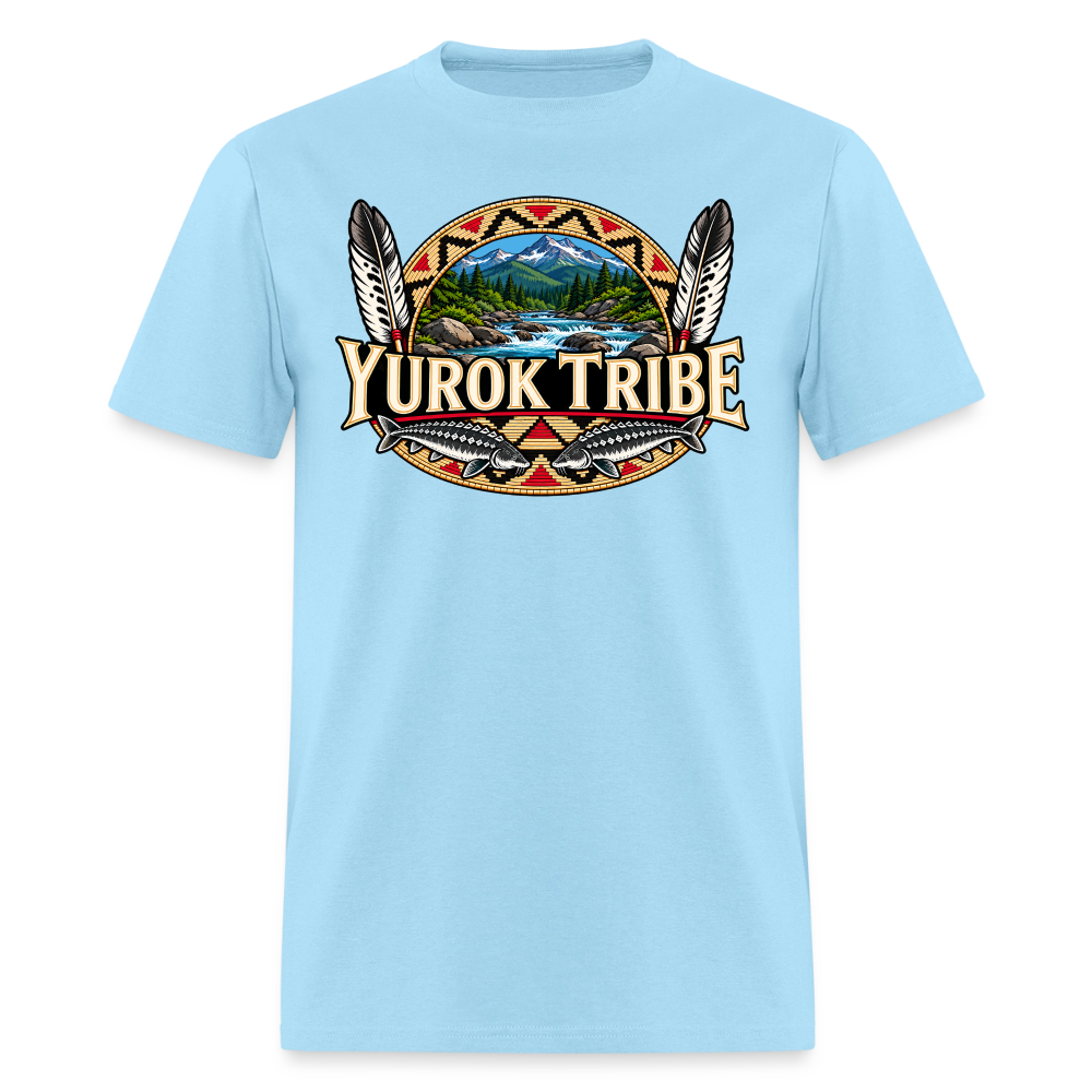 Yurok Tribe Sturgeon Men's T-Shirt - powder blue