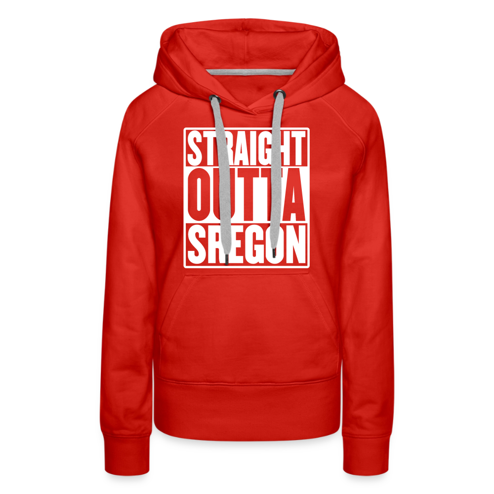 Straight Outta Sregon Women’s Premium Hoodie - red