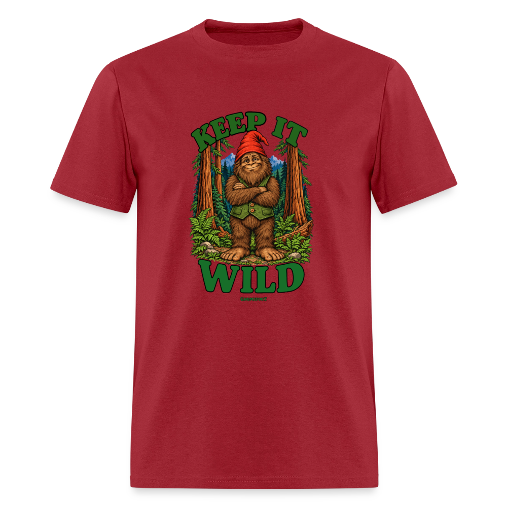 Keep It Wild Gnomefoot Men's T-Shirt - true red