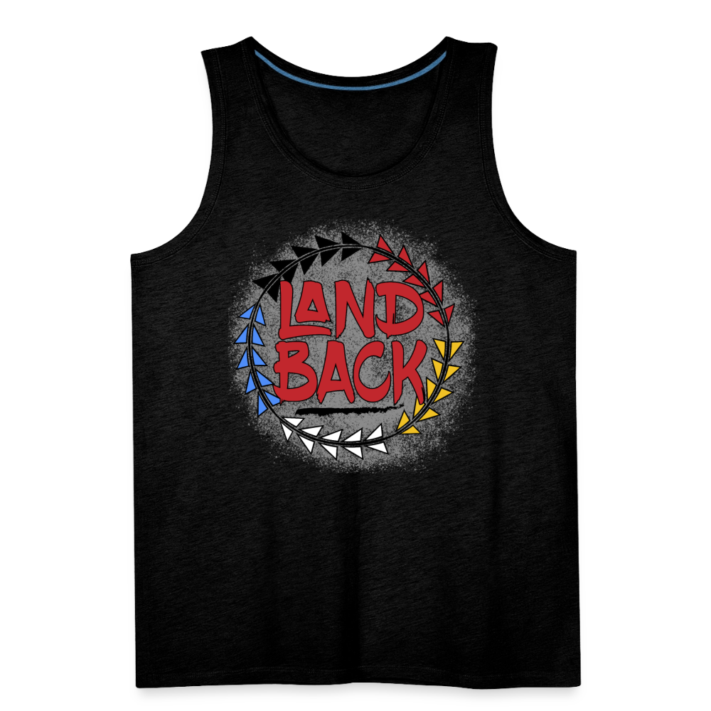 #LandBack Men’s Premium Tank - charcoal grey