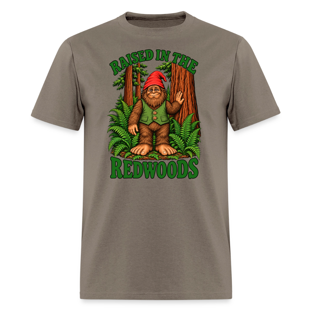 Gnomefoot Raised in the Redwoods Men's T-Shirt - safari