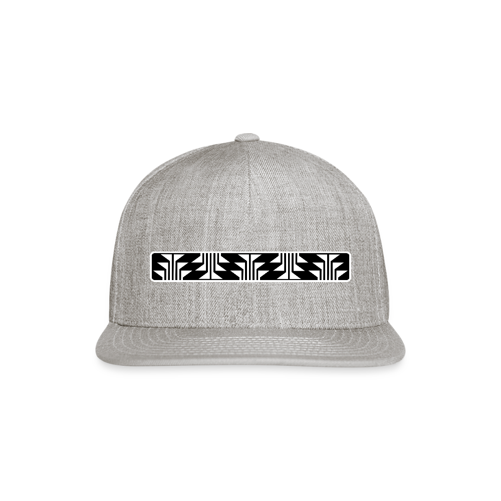 Frog Foot Panel Snapback Baseball Cap - heather gray