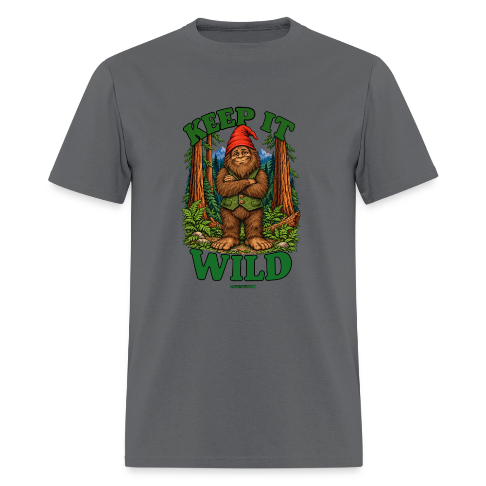Keep It Wild Gnomefoot Men's T-Shirt - charcoal