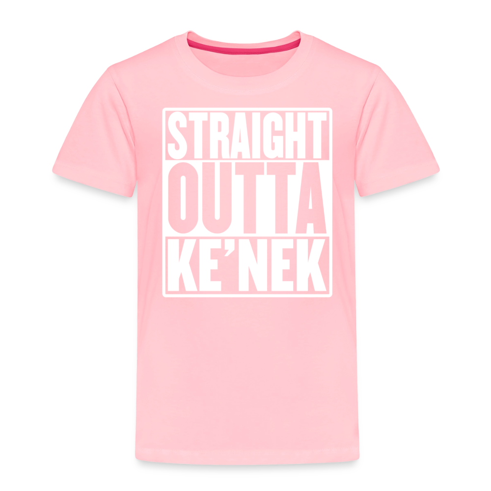Straight Outta Ke’nek Toddler Premium T-Shirt - pink