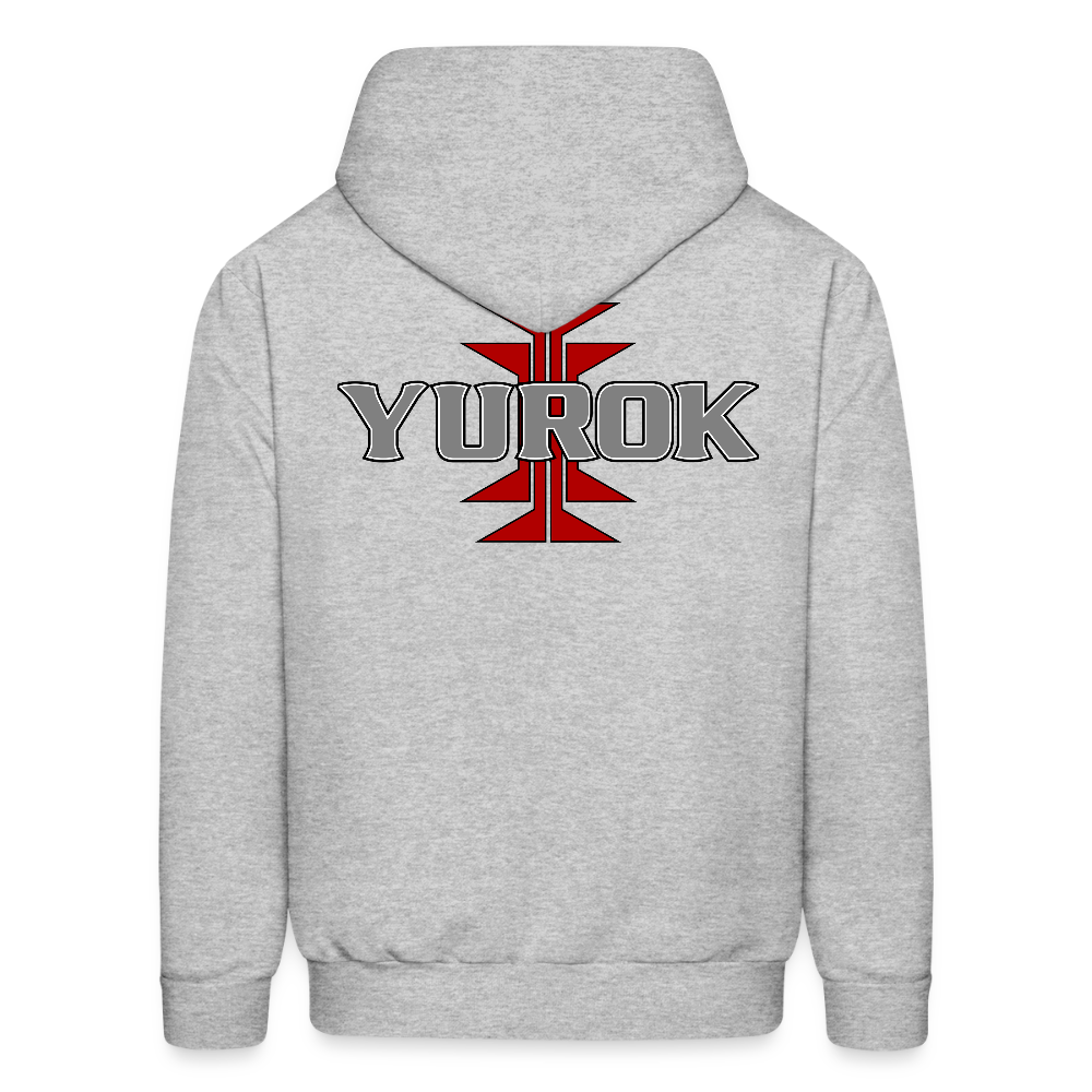 Yurok with Frogs Foot Men's Hoodie - heather gray