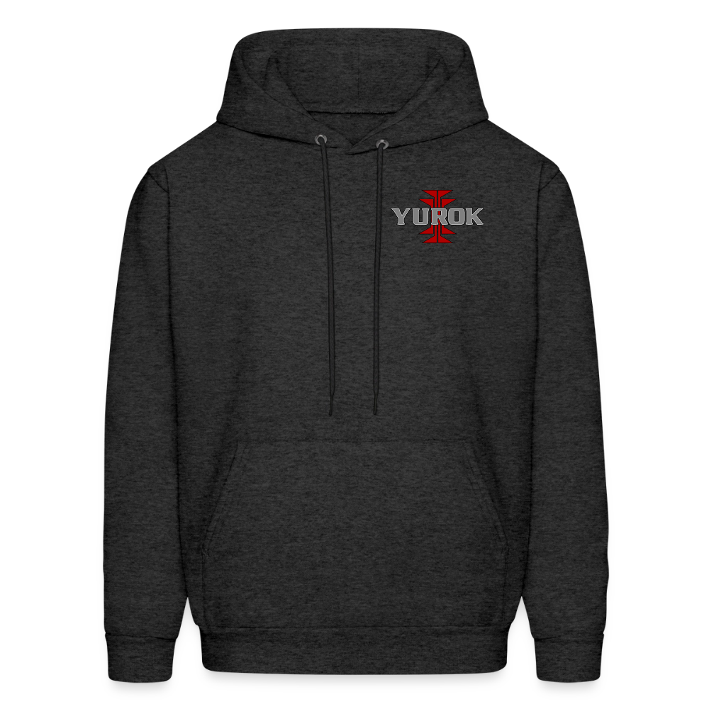 Yurok with Frogs Foot Men's Hoodie - charcoal grey