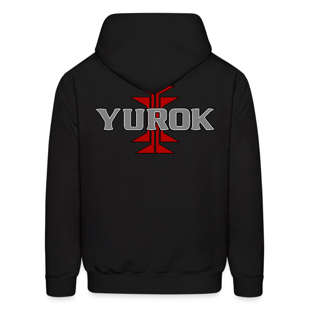 Yurok with Frogs Foot Men's Hoodie - black