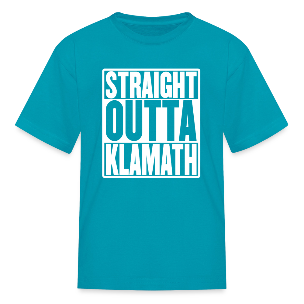 Straight Outta Klamath Kids' T-Shirt - turquoise
