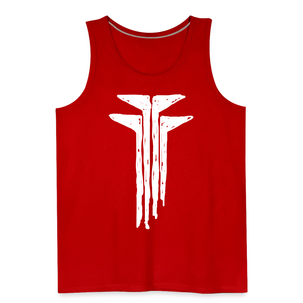 Frogs Scribble Men’s Premium Tank - red