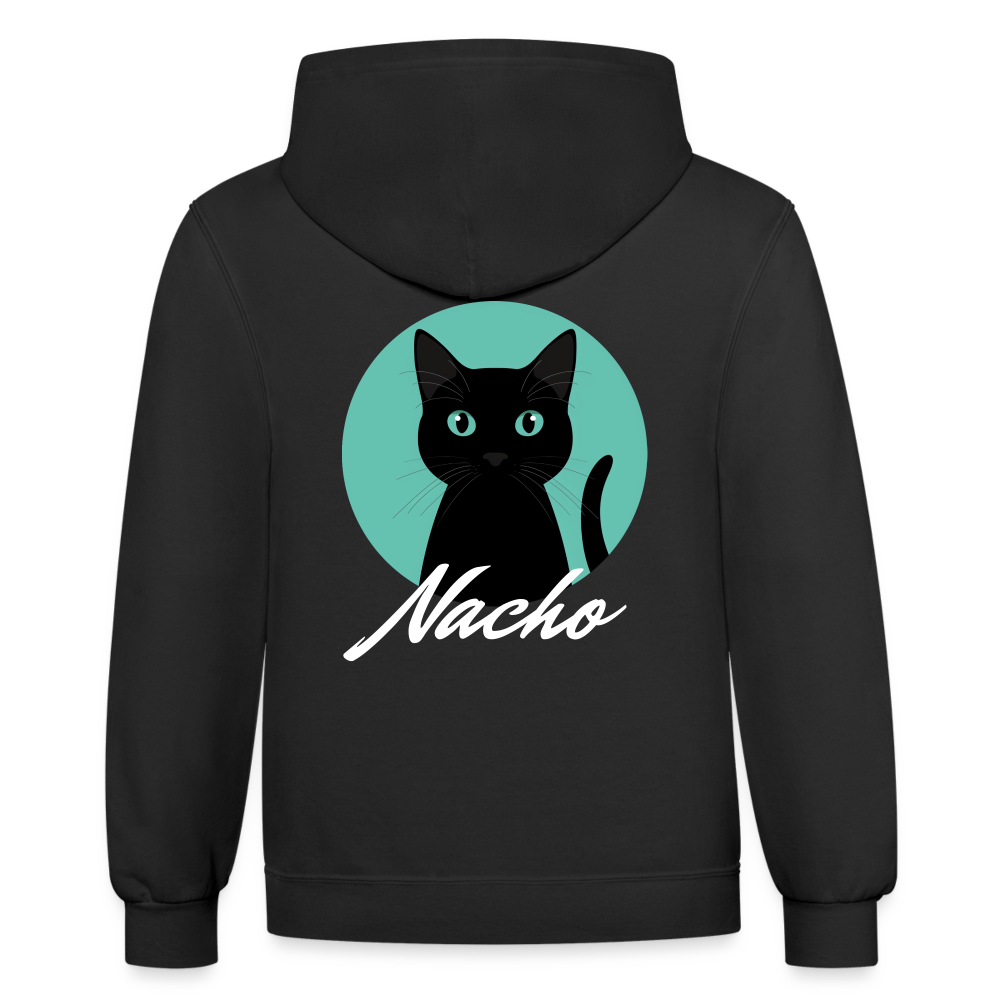 Nacho Contrast Hoodie - black/asphalt