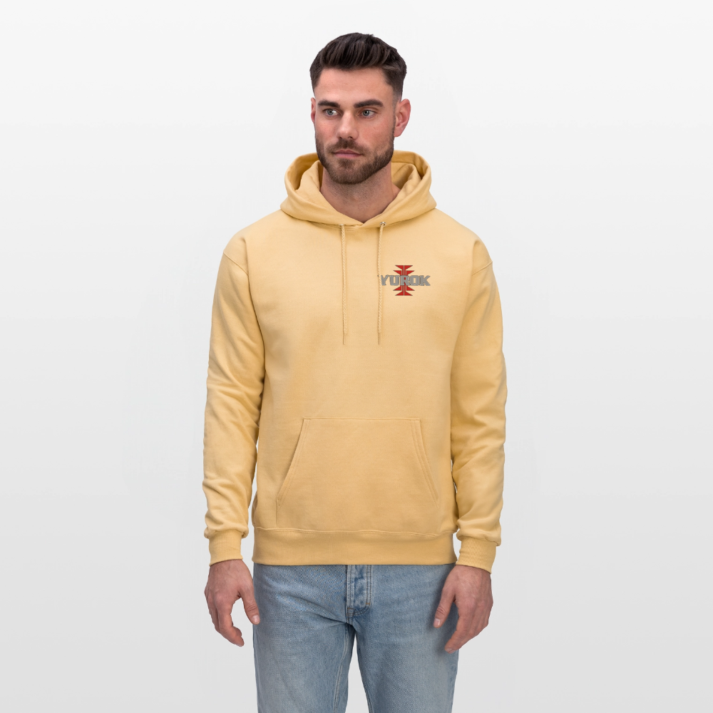 Yurok with Frogs Foot Men's Hoodie - light gold 