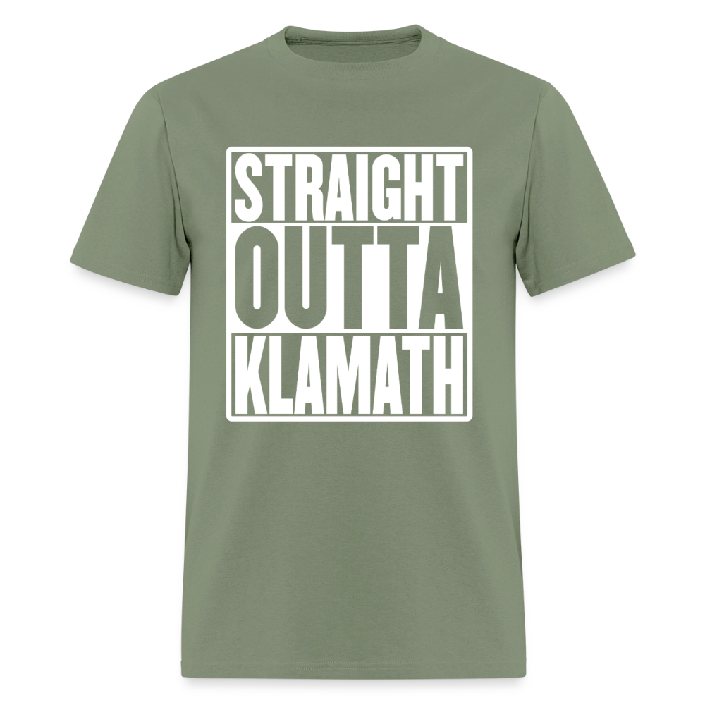 Straight Outta Klamath Men's T-Shirt - military green