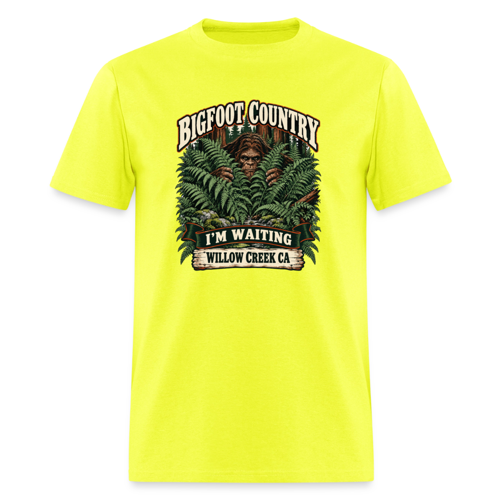 Bigfoot Country Waiting Willow Creek - safety green
