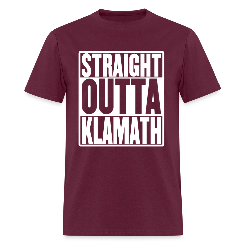 Straight Outta Klamath Men's T-Shirt - burgundy
