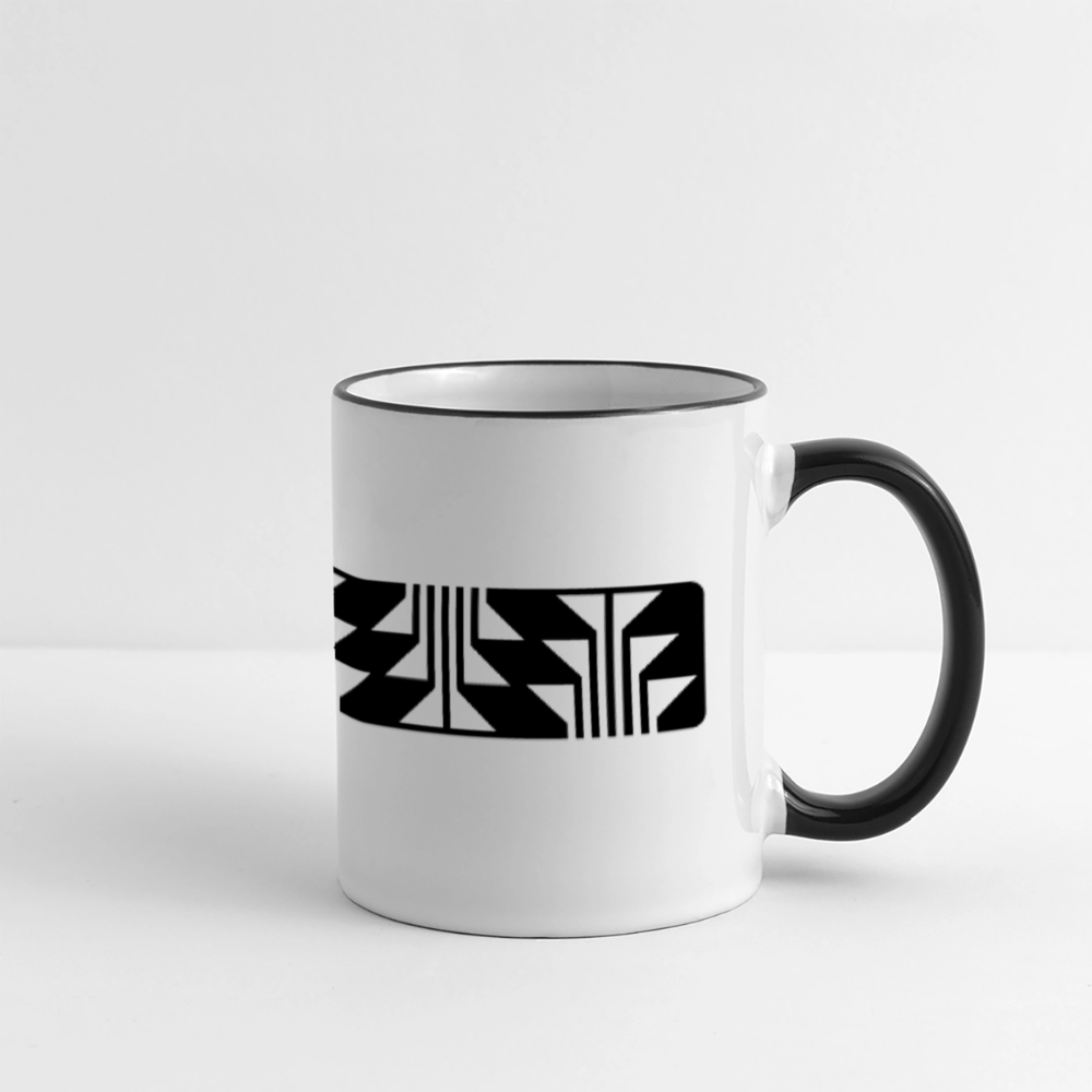 Frog Foot Panel Panoramic Mug - white/black