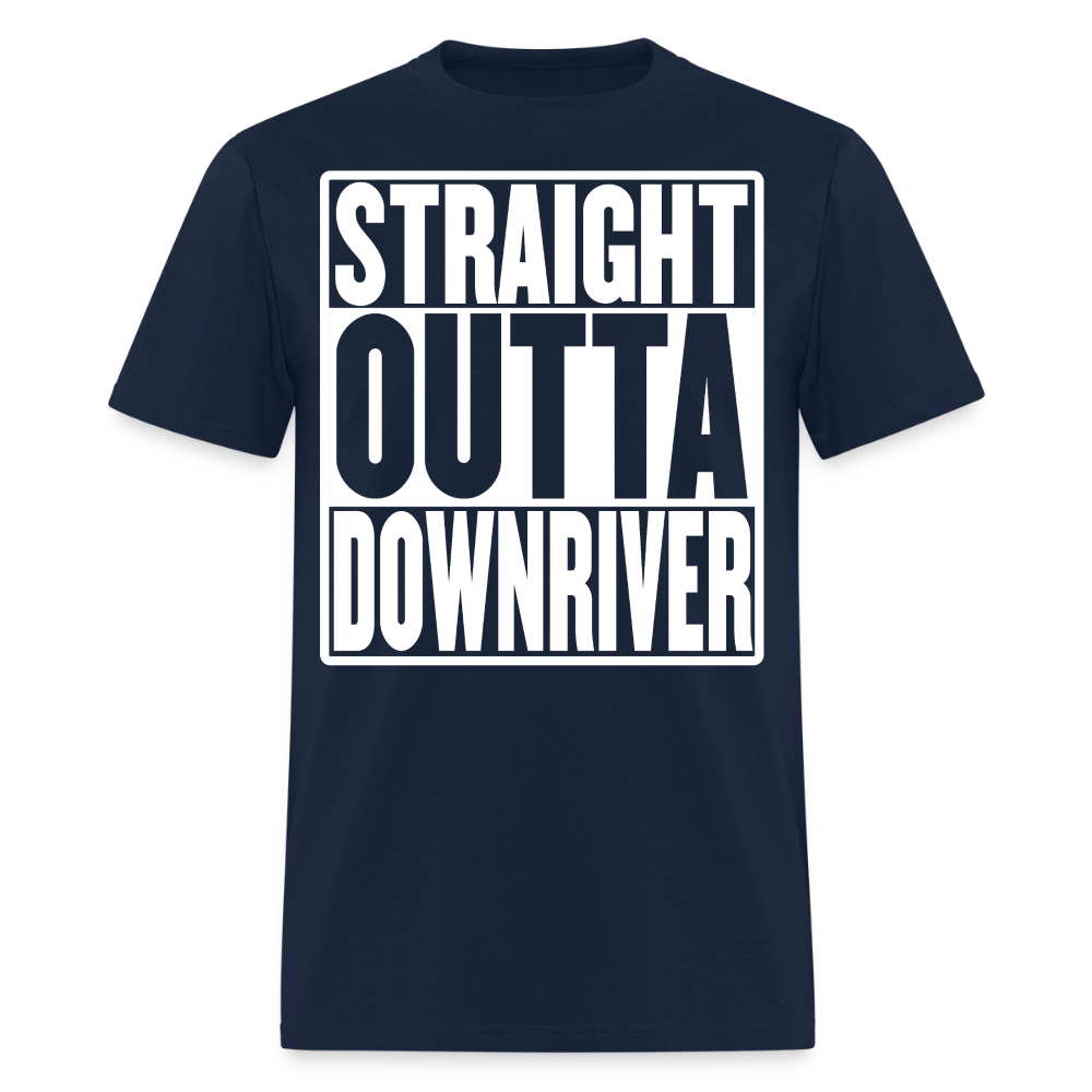 Straight Outta Downriver T-Shirt - navy