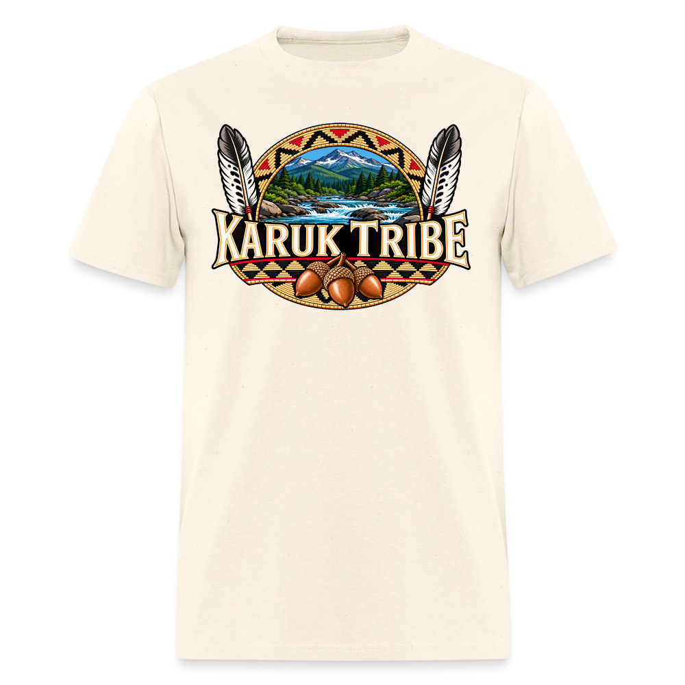 Karuk Tribe Acorn Design Men's T-Shirt - sweet cream heather