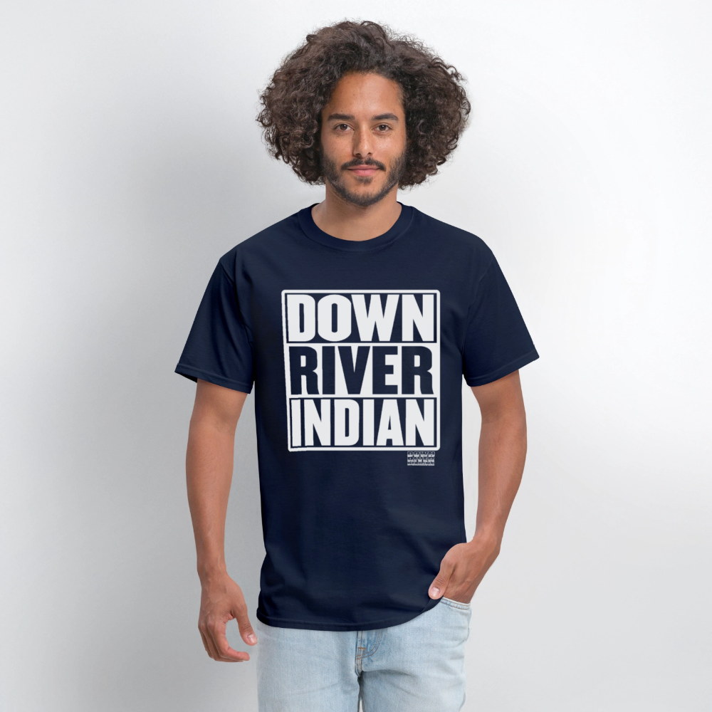 Down River Indian Tee - navy