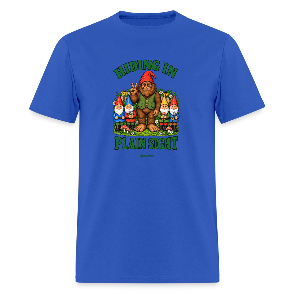 Hiding In Plain Sight Gnomefoot Men's T-Shirt - royal blue