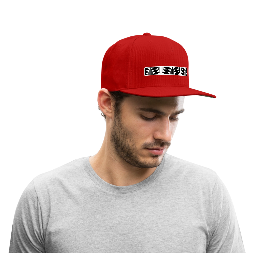 Frog Foot Panel Snapback Baseball Cap - red