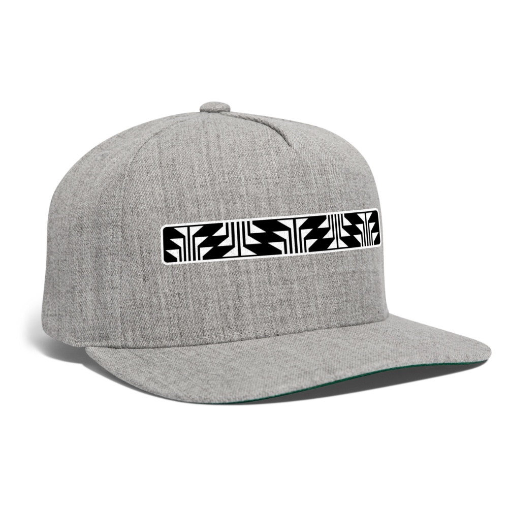 Frog Foot Panel Snapback Baseball Cap - heather gray