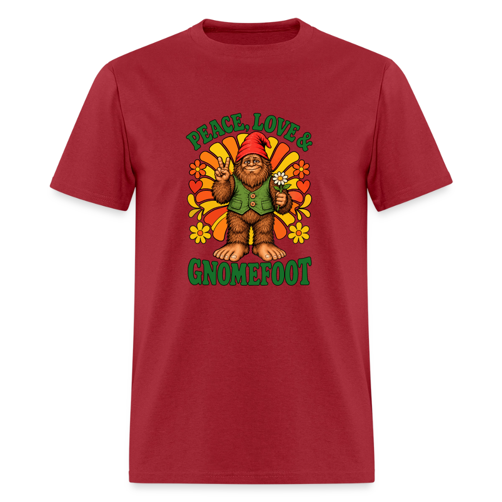 Peace Love and Gnomefoot Men's T-Shirt - true red
