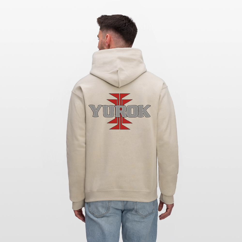 Yurok with Frogs Foot Men's Hoodie - Sand