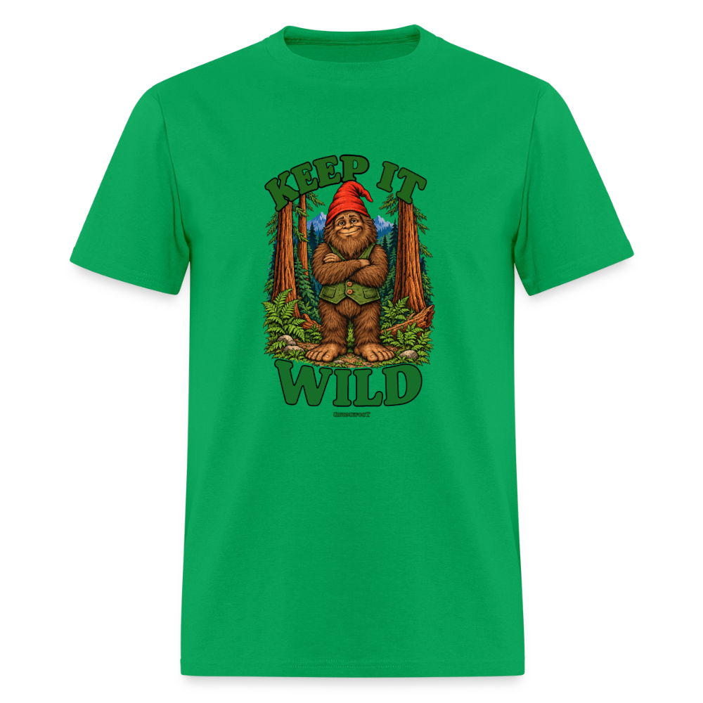 Keep It Wild Gnomefoot Men's T-Shirt - bright green