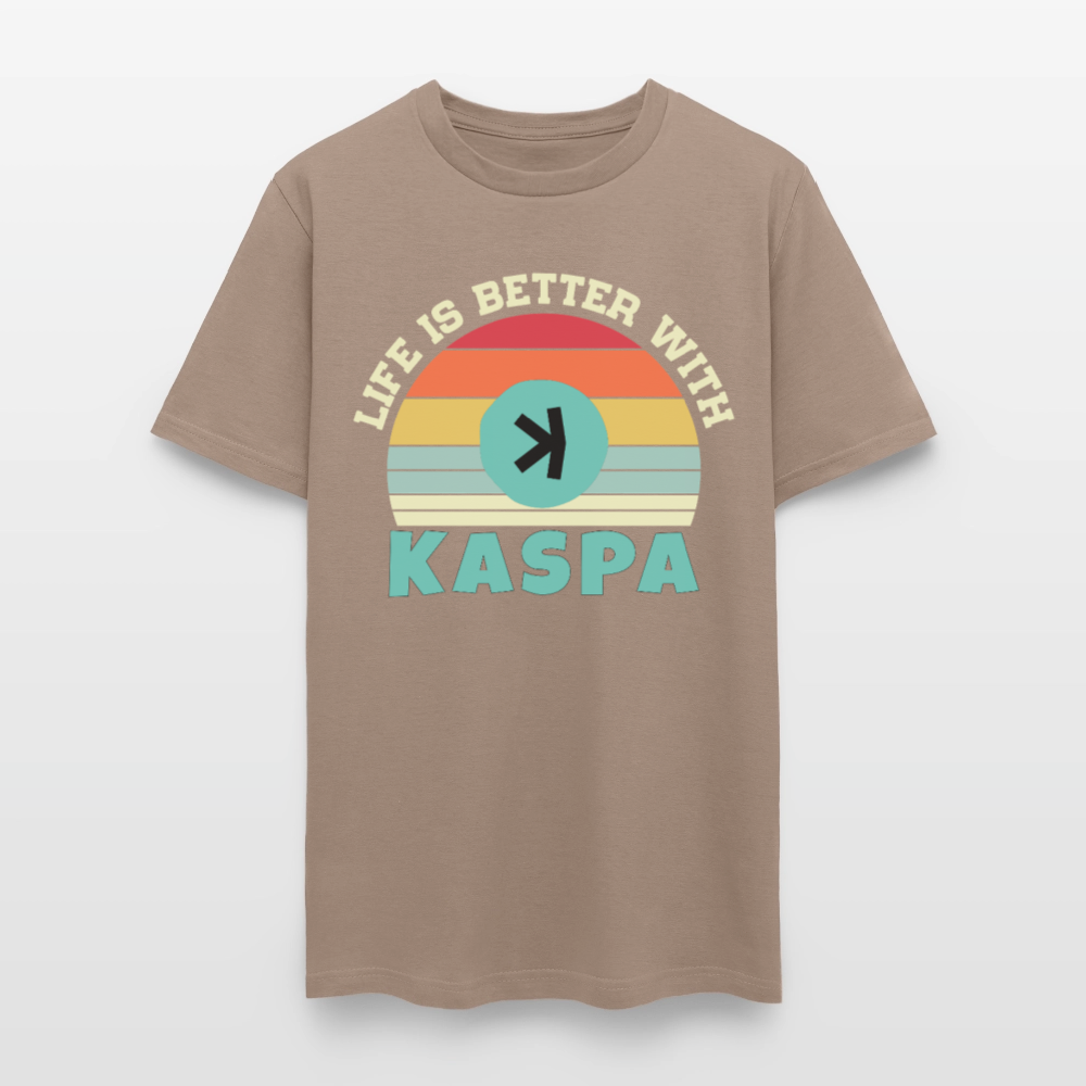 Life is better with Kaspa T-shirt - brown savana