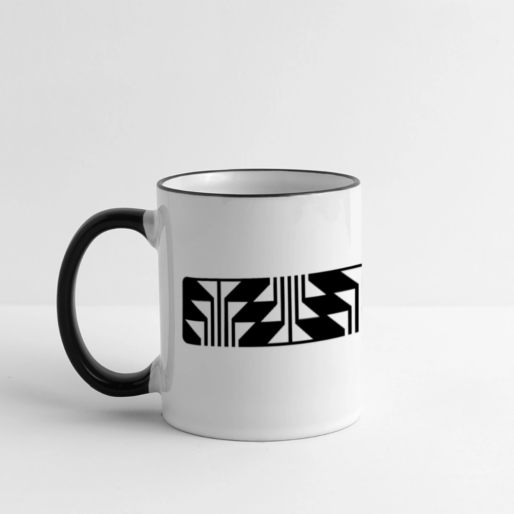 Frog Foot Panel Panoramic Mug - white/black
