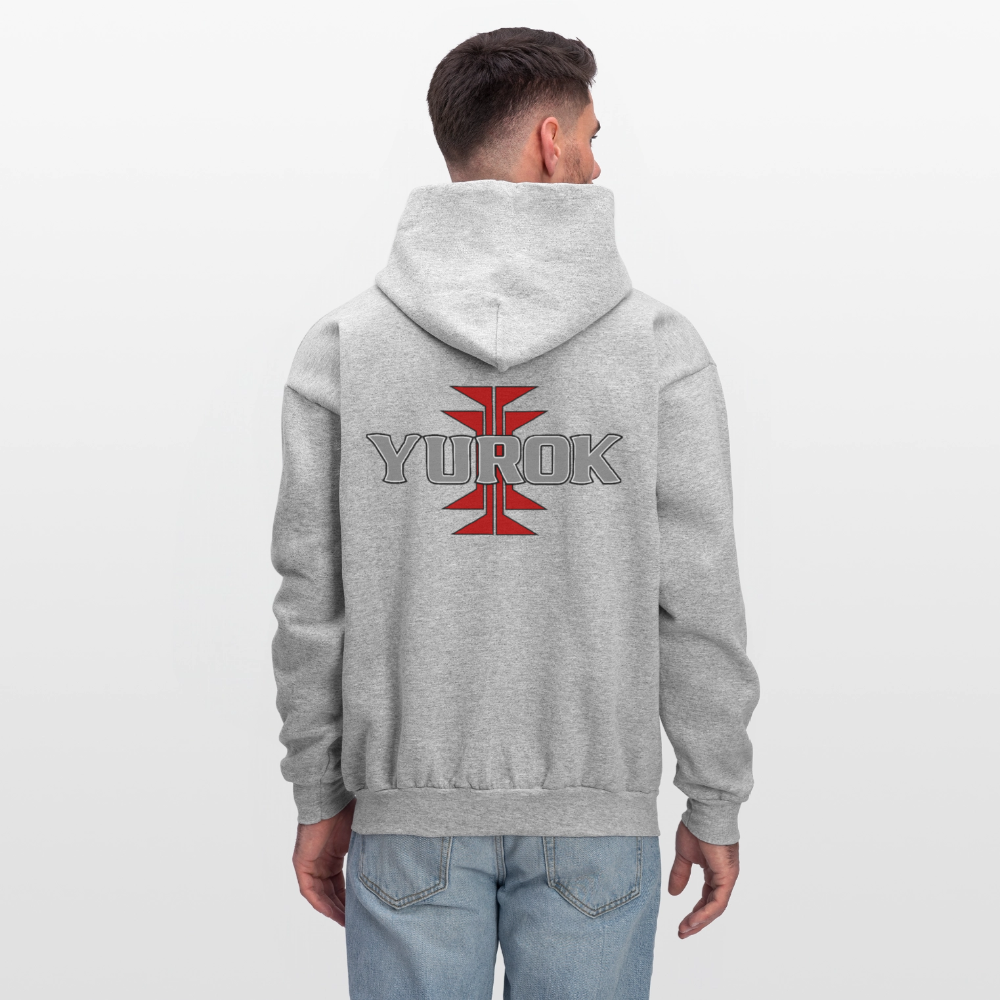 Yurok with Frogs Foot Men's Hoodie - heather gray