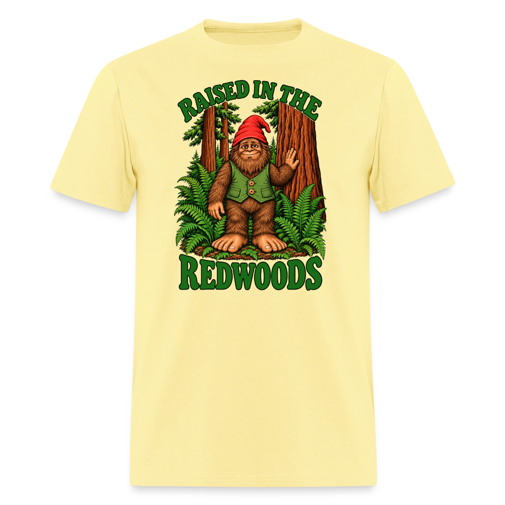 Gnomefoot Raised in the Redwoods Men's T-Shirt - cornsilk