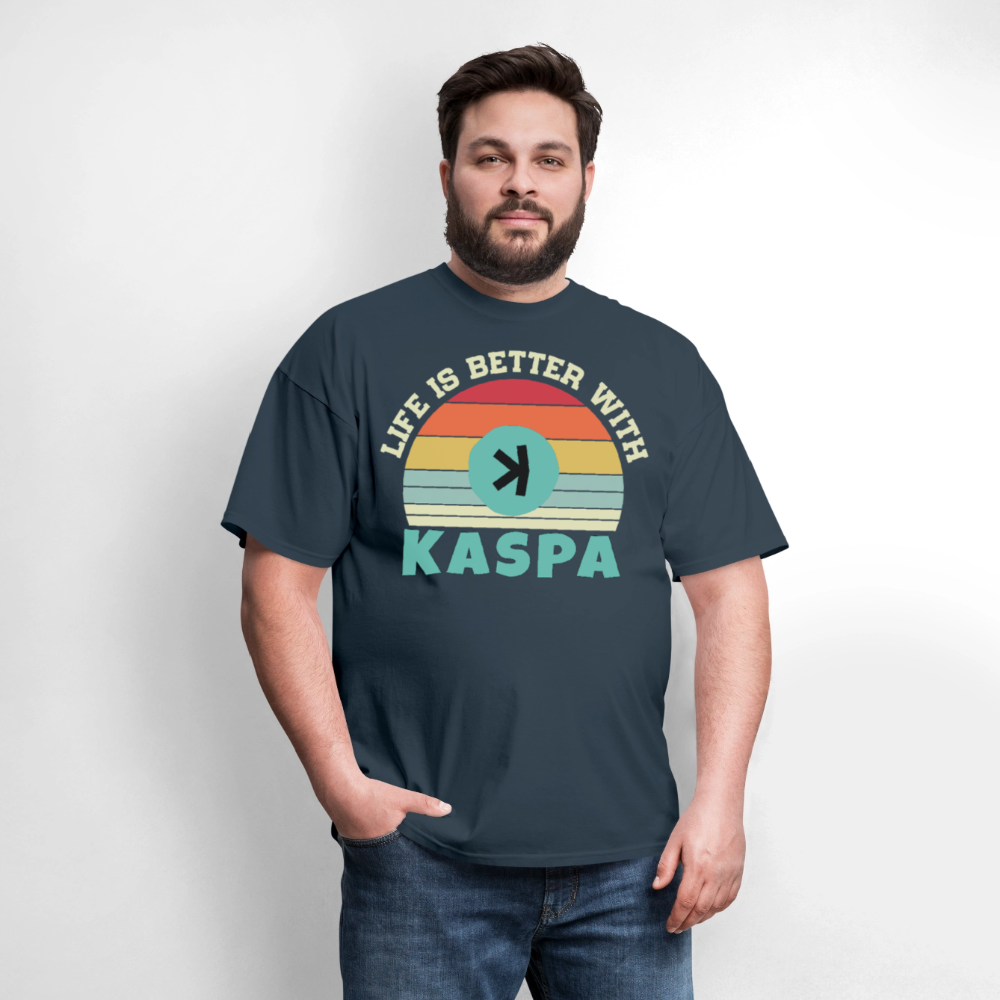 Life is better with Kaspa T-shirt -  blue dusk