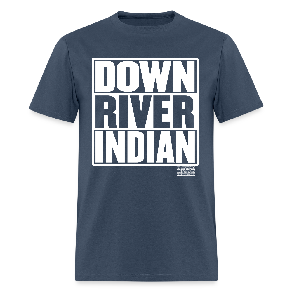 Down River Indian Tee -  blue dusk